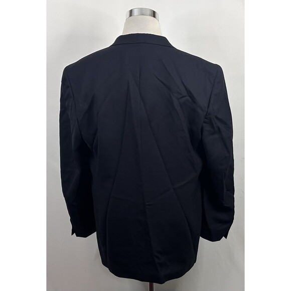 Alfani 44R Sport Coat 100% Wool All Black Three Button Fully Lined Formal - Picture 6 of 8